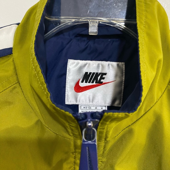 NIKE Vintage 90’s Windbreaker White Tag Full Zip Green Navy Blue Jacket Size M - Picture 5 of 15